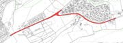 Rot eingefärbt sind die zu sanierenden Abschnitte der Adligenswilerstrasse. (Bild: Grafik: PD/Gemeinde Ebikon)