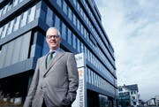 Fritz Mumenthaler, CEO der Ascom, am Hauptsitz in Baar. (Bild: Stefan Kaiser / Neue ZZ)
