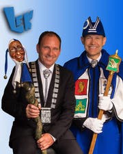 Marcel Manetsch, LFK-Präsident mit Weibel Alberto Margraf. (Bild: Heinz Steimann)