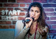 Melonport-Gründerin Mona El Isa vergangene Woche an einem Start-up-Anlass in St. Gallen. (Bild: Michel Canonica (15. März 2018))