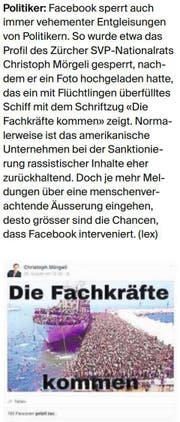Facebook-Posts: Gesperrte Bilder und Videos. (Bild: LZ)