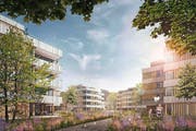 So könnte die Überbauung Lindenpark in Dagmersellen dereinst aussehen. (Bild: Visualisierung PD)