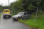 Das Auto durchbrach den Wildzaun. (Bild: Kantonspolizei Schwyz)