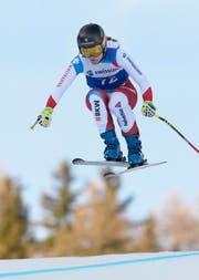 Fabienne Suter fliegt an den Schweizermeisterschaften in Veysonnaz zu Gold. (Bild: Keystone / Anthony Anex)