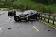 Die Unfallstelle beim Schwanderholz in Wolhusen. (Bild Luzerner Polizei)