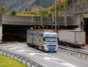 Die Einfahrt zum Gotthardtunnel auf der Urner Seite. (Bild Boris Bürgisser/Neue LZ)