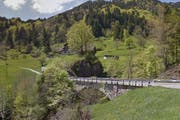 Die Chrutacherbrücke verbindet die Gebiete Hinterlamm und Chrutacher in Flühli. (Bild: google maps / Screenshot)