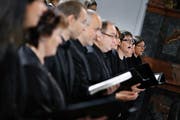 Die Cantori Contenti (im Bild) treten mit der Matthäuskantorei Luzern auf. (Bild: Stefan Kaiser)
