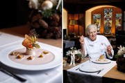 Stefan Meier vom Restaurant Rathauskeller in Zug: Lebkuchen-Panna-cotta auf Sabayon. (Bild: Stefan Kaiser / Neue ZZ)