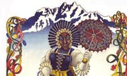 Der Kriens Künstler Urs Krähenbühl zeigt an der Ausstellung seine neuste Lithographie «Bärnerwyb» (ein Ausschnitt daraus). (Bild pd)