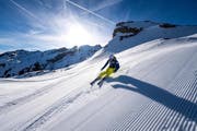 Denise Feierabend zieht am Titlis Spuren in den Schnee. (Bild: PD)