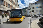 Ein Postauto, unterwegs auf der Linie von Beckenried nach Stans. (Bild Corinne Glanzmann)
