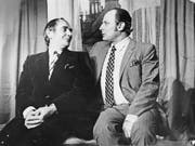 Zwei Schweizer Stars im Kleintheater: Ruedi Walter (links) und Inigo Gallo. (Bild: Hans Blättler/Stadtarchiv Luzern)