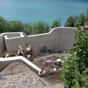 Die Betonwände des Geschiebesammlers sind mit massiven Armierungen ausgestattet. (Bild: pd)