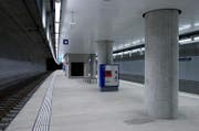 Die Zentralbahn-Haltestelle Allmend/Messe wird von der Zentralbahn am Samstag (ab 17.15 Uhr) und am Sonntag nicht angefahren. (Bild: Dominik Wunderli)