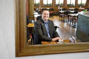 Die Lieblingsbeiz von Peter With (SVP): Im Restaurant Schützenhaus auf der Allmend hält die SVP jeweils Parteiversammlungen und Fraktionssitzungen ab. (Bild: Corinne Glanzmann)