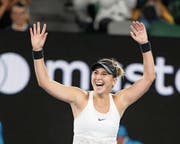«Ein Mega-Augenblick»: Belinda Bencic suchte nach dem Spiel passende Worte. (Bild: Jürgen Hasenkopf/Freshfocus (Melbourne, 15. Januar 2018))