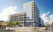 So soll das neue Gebäude am Centralplatz in Emmenbrücke aussehen. (Bild: Visualisierung PD)