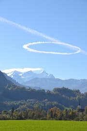 Die Berner Alpen mit Heiligenschein (Bild: Marianne Rohrer)