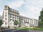So soll das Hotel Titlis Palace nach Renovation und Umbau dereinst aussehen. (Bild: Visualisierung PD)