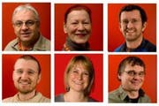 Die Nominierten (oben, von links): Peter Gabriel, Claudia Moser, Louis Palmer. Roman Pechous, Karin von Moos, Sascha Welz (untere Reihe). (Bilder pd)