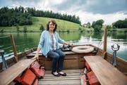 Erika Burkard (52) war 23 Jahre lang Fährfrau auf dem Rotsee. (Bild: Dominik Wunderli (Luzern, 14. Juli 2017))