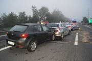 Der Unfall forderte vier Leichtverletzte. (Bild: Luzerner Polizei)