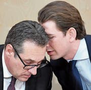 Zweckduo: Heinz-Christian Strache (links) und Sebastian Kurz. (Bild: Roland Schlager/APA (Wien, 31. Januar 2018))