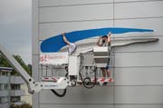 Der «Schlirgg» am Redaktionsgebäude der Luzerner Zeitung kommt weg. (Bild Pius Amrein)