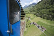Wird oft von Touristen benutzt: Die Seilbahn Mettlen - Hinter Rugisbalm in Grafenort. (Bild: Urs Flüeler / Keystone (Grafenort, 15. Mai 2017))