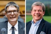 Karl Vogler (links) gegen Daniel Wyler (Bilder Keystone / Corinne Glanzmann)