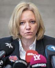 Barbara Loppacher an einer Pressekonferenz. (Bild: Key (Schafisheim))