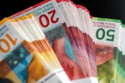 Die 10er-, 20er- und 50er-Note der Neunten Banknotenserie der Schweizerischen Nationalbank, am Dienstag, 7. November 2017, in Novazzano. (KEYSTONE/Ti-Press/Gabriele Putzu) (Bild: GABRIELE PUTZU (TI-PRESS))