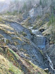 Der Lielibach: Unterhalb dieser Sperren soll eine sogenannte Konsolidierungssperre gegen das weitere Eintiefen der Bachsohle entstehen. (Bild: PD)