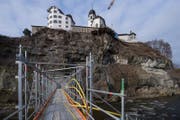 Am Kloster Werthenstein laufen die Sanierungsarbeiten auf Hochtouren. (Bild: Pius Amrein)