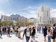 Mattenhof: So könnte das Areal in Luzern Süd künftig aussehen. (Bild: Visualisierung PD)