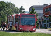 Die Buslinie 8, sie verbindet im Langlauf Rotkreuz mit Baar, wird im Dezember in drei Linien aufgeteilt. (Bild: Stefan Kaiser (Hünenberg See, 29. Mai 2017))