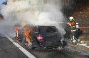 15 Angehörige der Feuerwehr Region Sursee waren im Einsatz. (Bild: Luzerner Polizei)