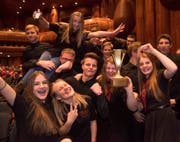 Die Gewinner in der Kategorie der 4. Klasse: Die Hinterländer Jugend Brass Band freut sich über ihren Sieg. (Bild: Philippe Dutoit)