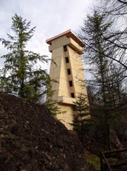 Der 30 Meter hohe Turm im Tierpark Goldau. (Bild: PD)