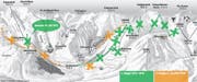 Skiarena Andermatt-Sedrun: Am 17. September war Baustart für die Sesselbahn zwischen dem Oberalppass und Calmut. (Bild: Grafik: jn, mop, lsi)