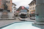 Der Tellbus verkehrt wie gewohnt. (Bild: Urs Hanhart (Altdorf, 23.9.2016))
