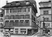 Das von Kasimir Friedrich Knörr erbaute Bankhaus (ca. 1825-1958). (Bild: Stadtarchiv/Nadia Schärli)