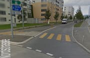 Der Unfall ereignete sich auf der Nordstrasse in der Stadt Zug. (Bild Google Maps)