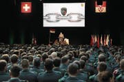 Etwa 1000 Militärs und rund 150 Gäste nahmen am Rapport in Alpnach teil. (Bild: PD)