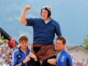 Endlich der verdiente Triumph für Lutz Scheuber (Bild: KEYSTONE/ALEXANDRA WEY)
