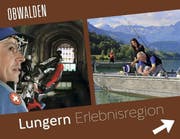 Diese Tafel macht auf die Erlebnisregion Lungern aufmerksam. (Bild: PD)