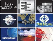 Die «Tagesschau» ging stets mit der Zeit: Das zeigen auch die Sendesignete von 1953 bis heute. (Bild: SRF)