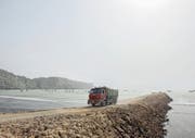 Die neue Seidenstrasse nimmt Formen an: Hier wird ein Zugang zu einem Hafen in Pakistan gebaut. (Bild: Asim Hafeez/Getty (3. August 2016))