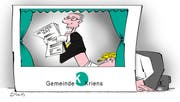 Der Gemeinderat soll bei Abstimmungen nur noch die Meinung des Einwohnerrates vertreten dürfen. (Karikatur Jals/Neue LZ)